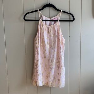 Lily Pulitzer pink & gold tank